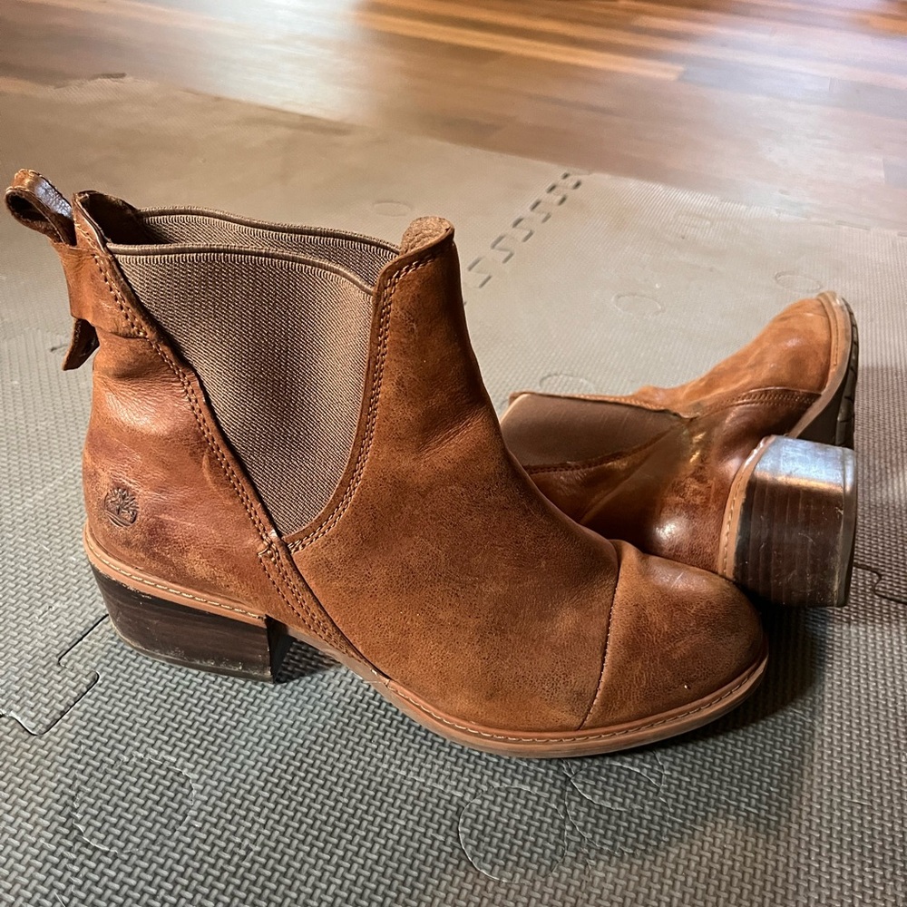 Timberland Leather Booties Sz 10